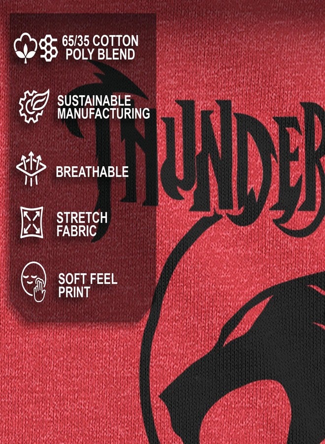 Fifth Sun Thundercats T Shirt for Men - Red - Small - Officially Licensed Circle Logo Vintage Design Iconic 80s Cartoon Thunder Cats - Image 4